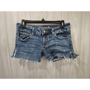 Women's American Eagle Favorite Boyfriend Cutoff Short Shorts Daisy Dukes Size 4